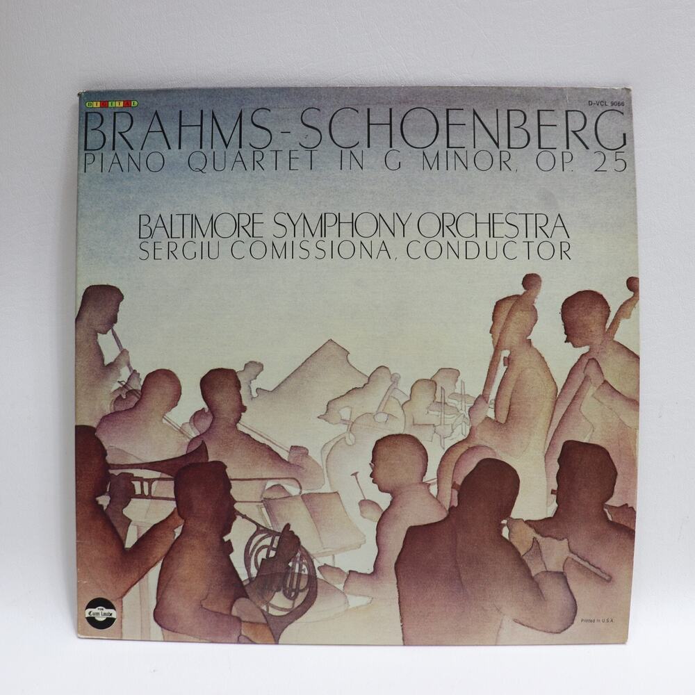 Brahms Schoenberg Piano Quartet g minor Vinyl LP 1984 Baltimore Symphony